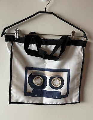 Cassette Tape Design Einkaufstasche Handtasche ohne Reißverschluss 30cm x 40cm Tragetasche