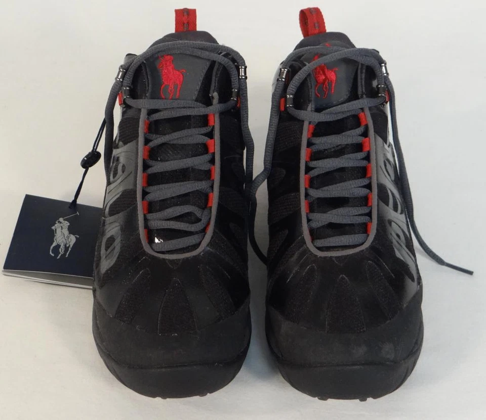 Polo Ralph Lauren Black Spielman Trail Shoes Hiking Ankle Shoes Mens NWT - Image 2 of 4