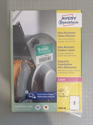 Avery Ultra-Resistente Folien-Etiketten 210 x 148 mm 40Blatt