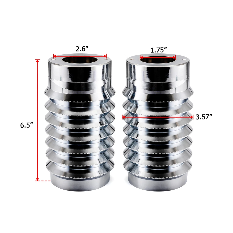 Cubiertas deslizantes de horquilla retro White Water Drop de 6,5" para Harley Softail FXST 1986-2017 Foto 2 de 4