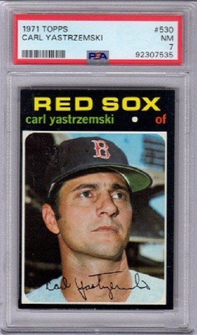 1971 Carl Yastrzemski Topps Baseball Card #530 Graded PSA 7 Near Mint (NM)
