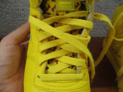 Fila Mens Vulc 13 Bandana Athletic Shoes Yellow Black High  display picture 2