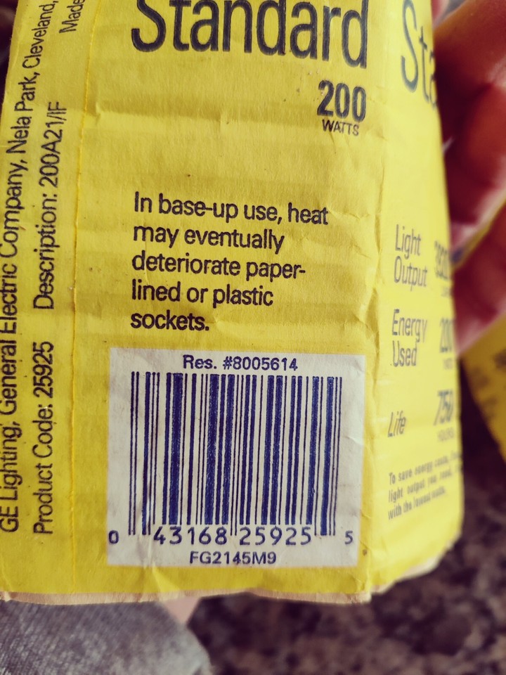 2 GE Standard 200 Watt Light Bulbs 3920 Lumens Canada eBay