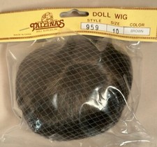 Doll Wig Tallina s Style 959, Brown, Size 10, New Old Stock