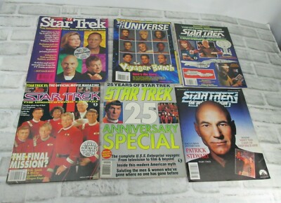 Lot of 6  Star Trek Sci-Fi Magazines  TV Guide Movie 25th Years Next Generation