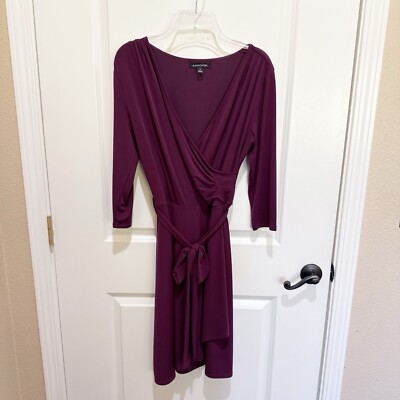 41 Hawthorn Kaylee Dress Faux Wrap Tie Waist Burgundy Purple Stretch Size Medium | eBay 41 Hawthorn Kaylee Dress Faux Wrap Tie Waist Burgundy Purple Stretch Size Medium | eBay