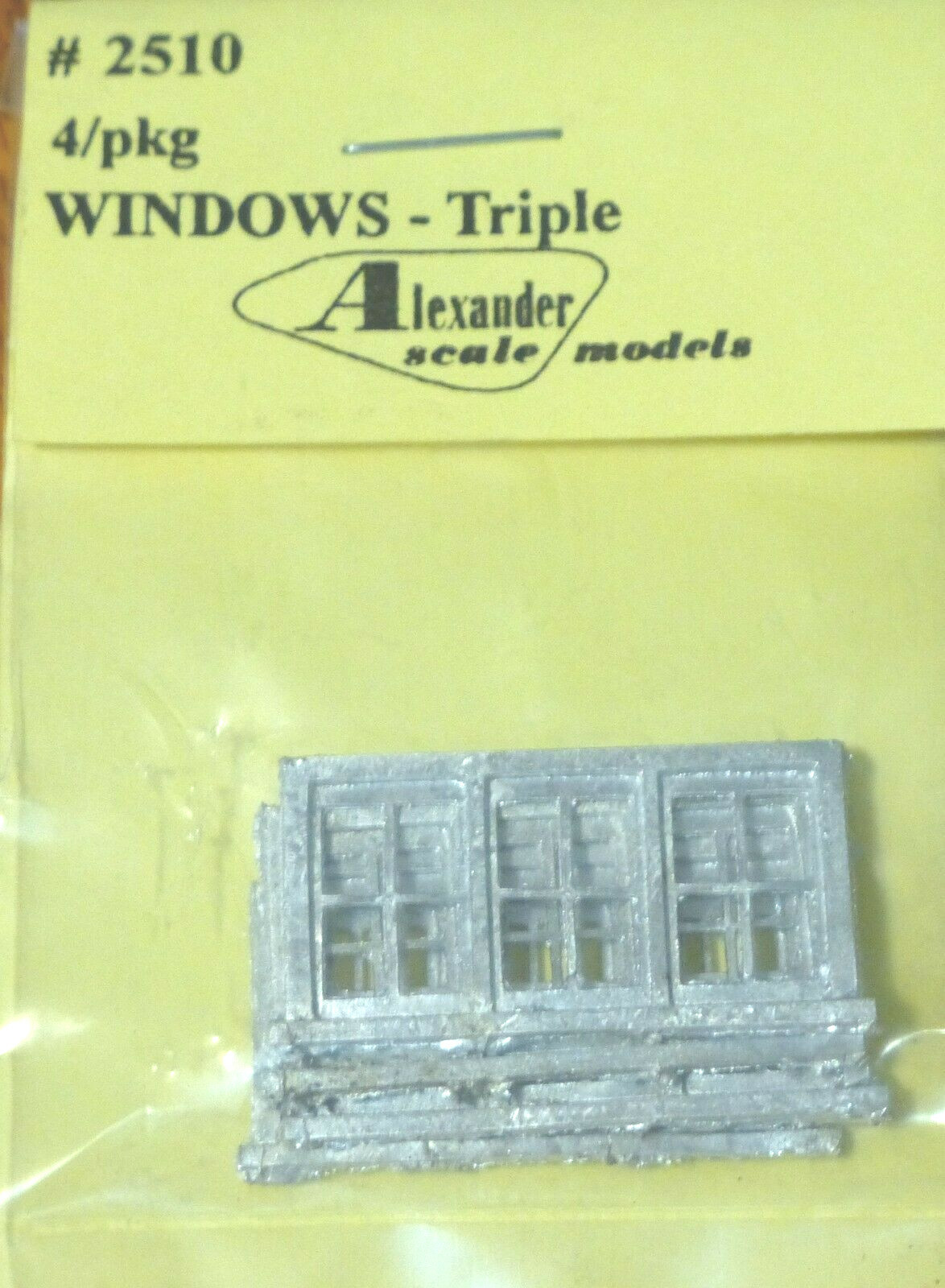 Alexander Scale Models #2510 Windows - Triple (Light Cast Medal) 4 in ...