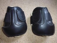 Stephens Leather Flicker Style Fetlock Boots Black Sheepskin Liners Full Size Stephens Leather Flicker Style Fetlock Boots Black Sheepskin Liners Full Size