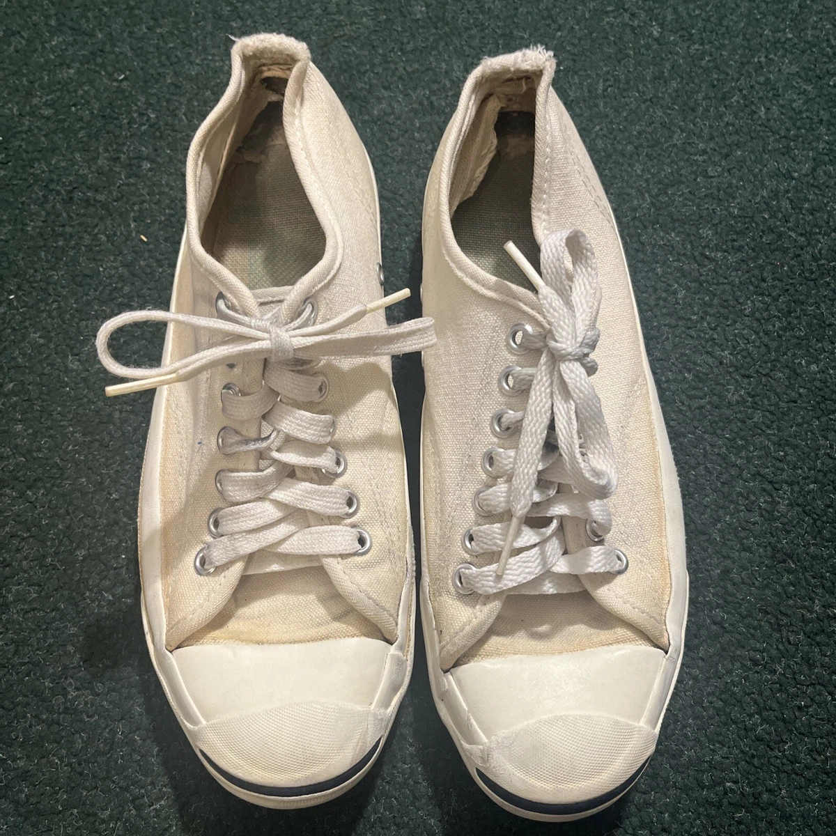 Vintage 1990s Converse Jack Purcell Sneakers USA Made Beige Suede Size 6 Rare Rare Deadstock Converse Jack Purcell Made in USA (EU36  main image 3