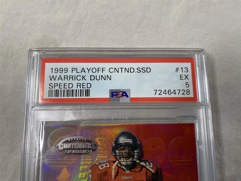 1999 Playoff Contenders SSD Football Warrick Dunn #13 PSA EX 5 Tampa Bay - Image 2 of 4