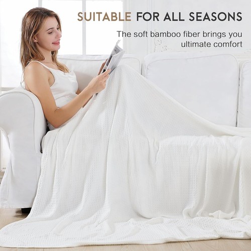 Best Cooling Blanket No Night Sweat Hot Sleepers Breathable Summer Bed Comforter - Picture 111 of 116