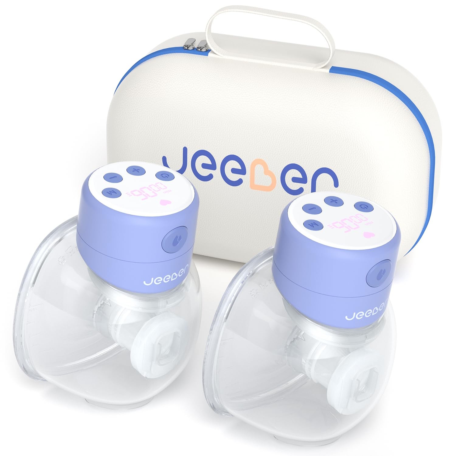 Hands-Free Electric Breast Pump with Storage Bag, Long Battery Life & LED Display-image