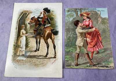 1880s Metropolitan Life Trade Card Victorian Advertising & Harry Payne 5th Lance