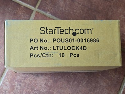 Box of 10 StarTech 6.6Ft 3-in-1 Cable 4-Digit Combination Security Laptop Lock