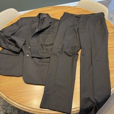 Ralph Lauren Men  s Black Wool/Poly Sport Blazer Jacket Size 44S Pants 32x30 Set