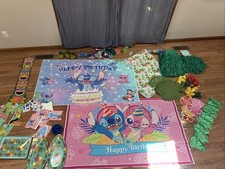 Lilo Stitch Theme Birthday Party Decorate Supplies Set Include Banner Balloons
