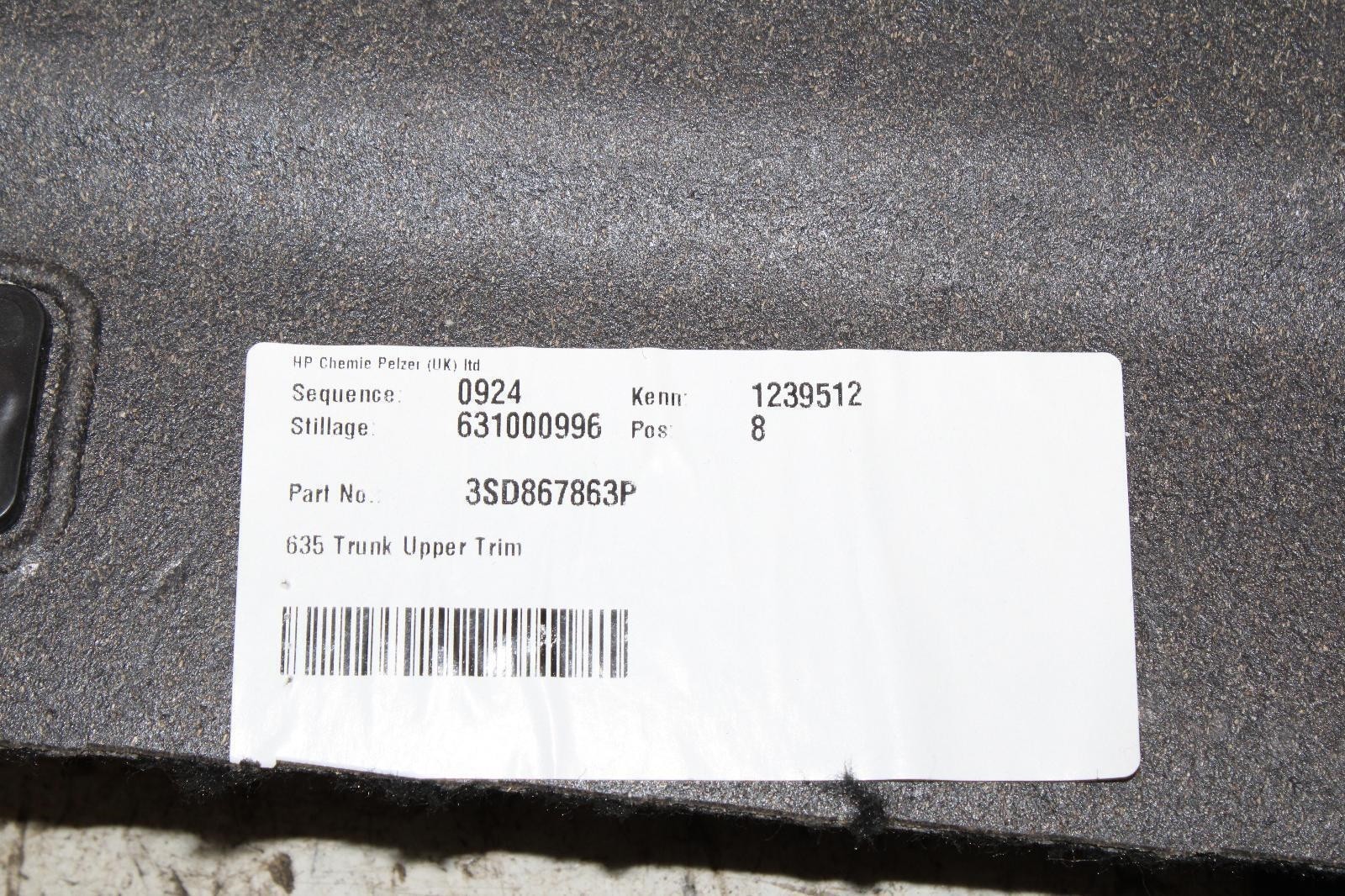 17-24 CONTINENTAL GTC Convertible Black Trunk Luggage Headliner Roof Trim Panel