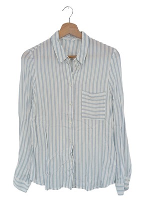 RE.DRAFT Langarmhemd Damen Hemd Gr. DE 36 blau-weiß Casual-Look