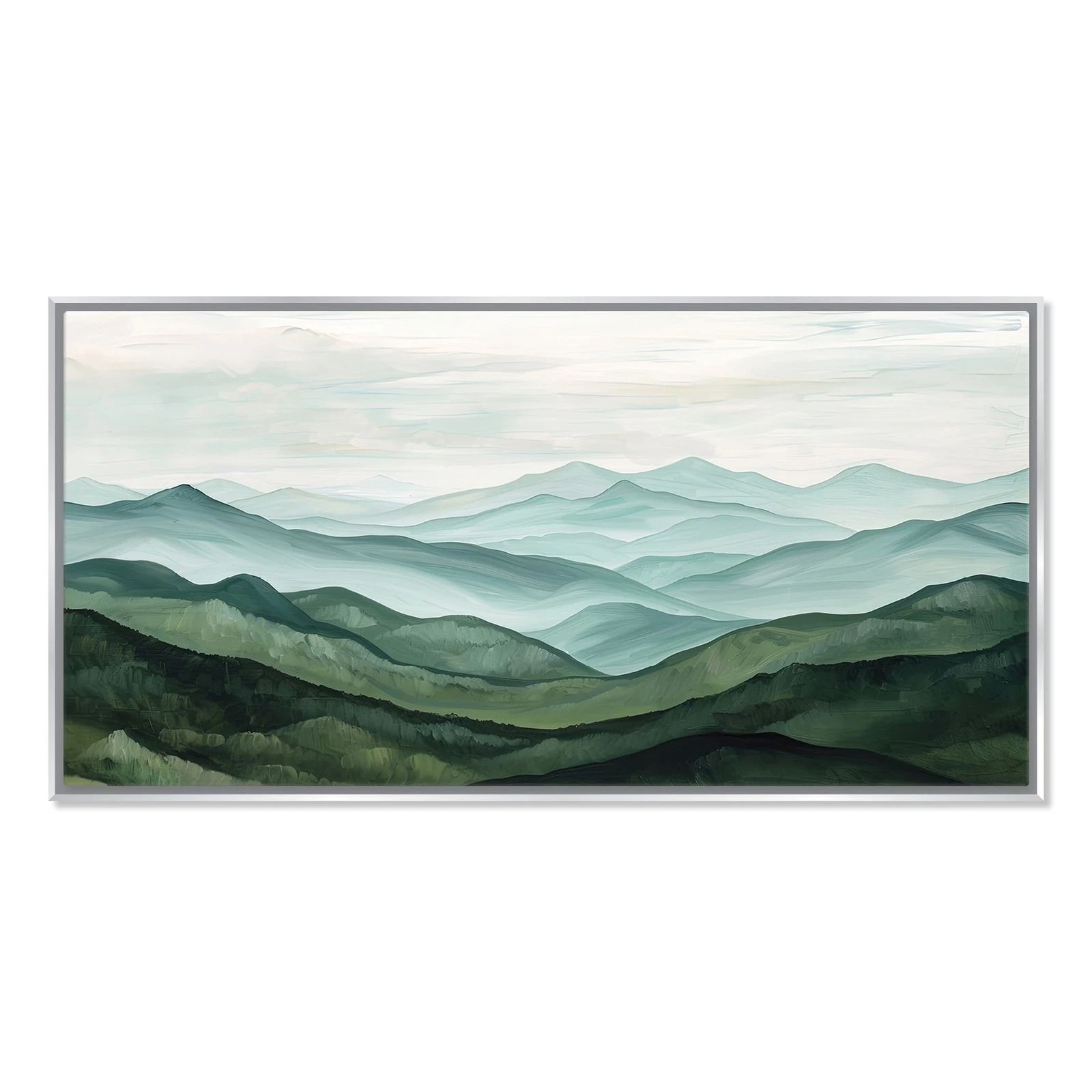 Abstract Mountain Canvas Sage Green Watercolor Panoramic Wall Art
Opens in a new window or tab