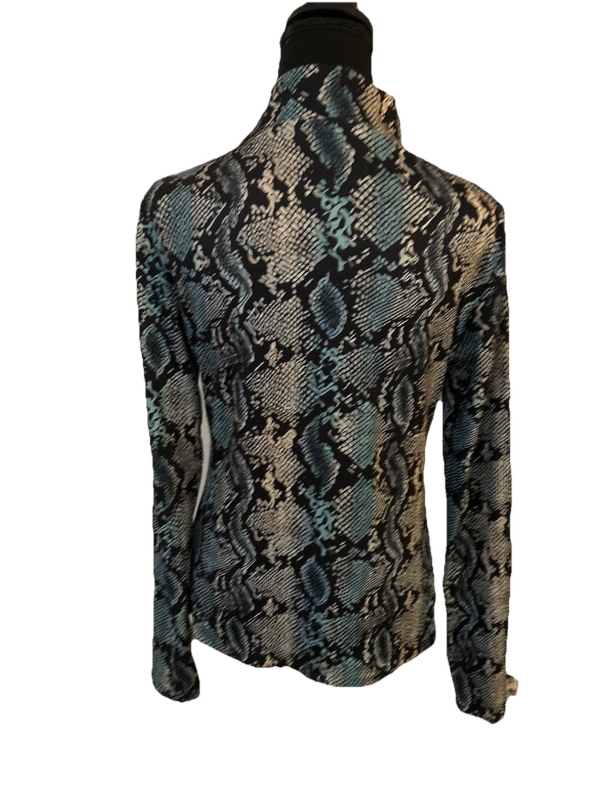 Turtle Neck Long Sleeve Large Pullover Snake Prin… - image 10
