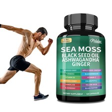 Sea Moss - Black Seed Oil, Ashwagandha,Turmeric, Bladderwrack,Burdock,Dandelion