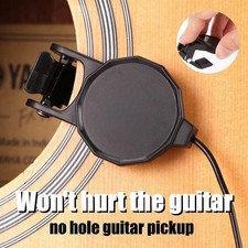 Clip On Piezo Pickup Contact Mic for Acoustic Guitar Violin Ukulele Banjo
