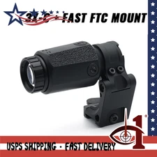 Tactica Red Dot Sight 3X-C Magnifier Combo with FTC Mount Aluminum For Airsoft