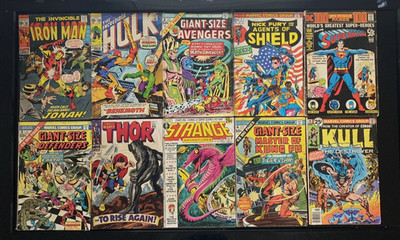 Marvel DC Low Grade Lot  Giant Size Defenders 3 Iron Man 38 Thor 151 Hulk 136