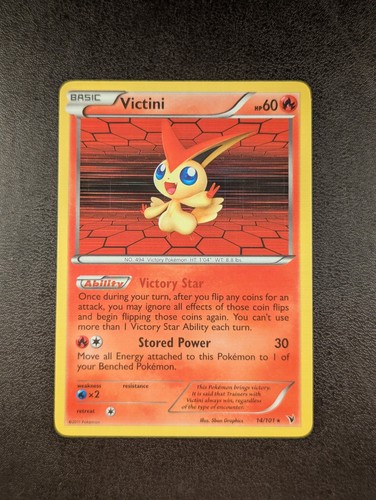 Victini Noble Victories Holo 14/101 NM Pokemon 2011 Mint Card