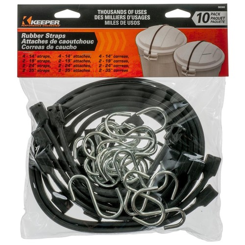 Valley 15" Planenband (10er-Pack) EPDM Gummi Mit 2 Haken