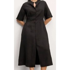 Everlane Black Linen 'Frolic' Dress sz 10