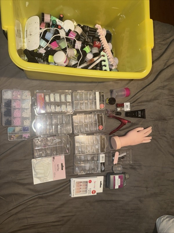 Large Lot Of Nail Care Kit Manicure Nails Polish And Dips