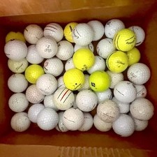 100 USED GOLF BALLS MIXED BRAND TITLEIST,CALLAWAY,TAYLORMADE,BRIDGESTONE, MORE