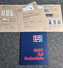 Pepsi 1987 Advertising Schedule Binder Merchandising Plan Materials Collectible