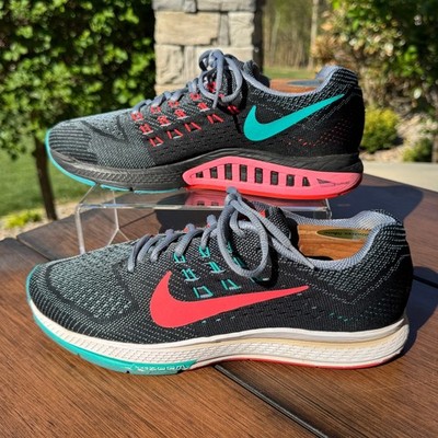 Nike Air Zoom Structure 18 Black Hyper Crimson Jade Running Shoes 683737-001 9.5