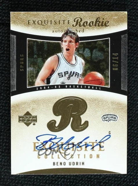 2004 Exquisite Collection Jersey # Parallel 6/14 Beno Udrih Rookie Patch Auto RC