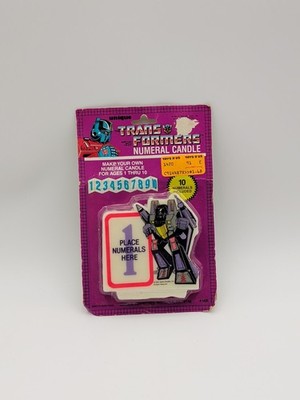VTG TRANSFORMER Birthday Candle ''Mighty'' Rare Hasbro Skywarp NIB