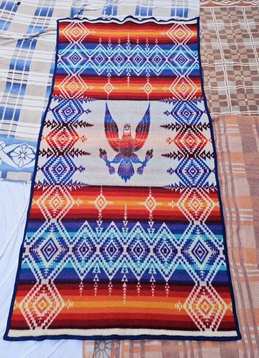 Pendleton Beaver State Chief Eagle Seelatsee Yakima Wool Blanket