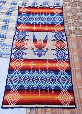 Pendleton Beaver State Chief Eagle Seelatsee Yakima Wool Blanket