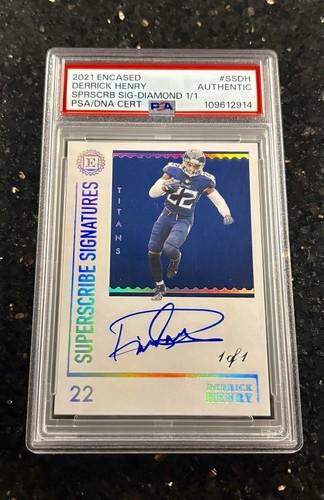 2021 Encased Derrick Henry Superscribed Signatures Platinum Auto 1/1 Ravens