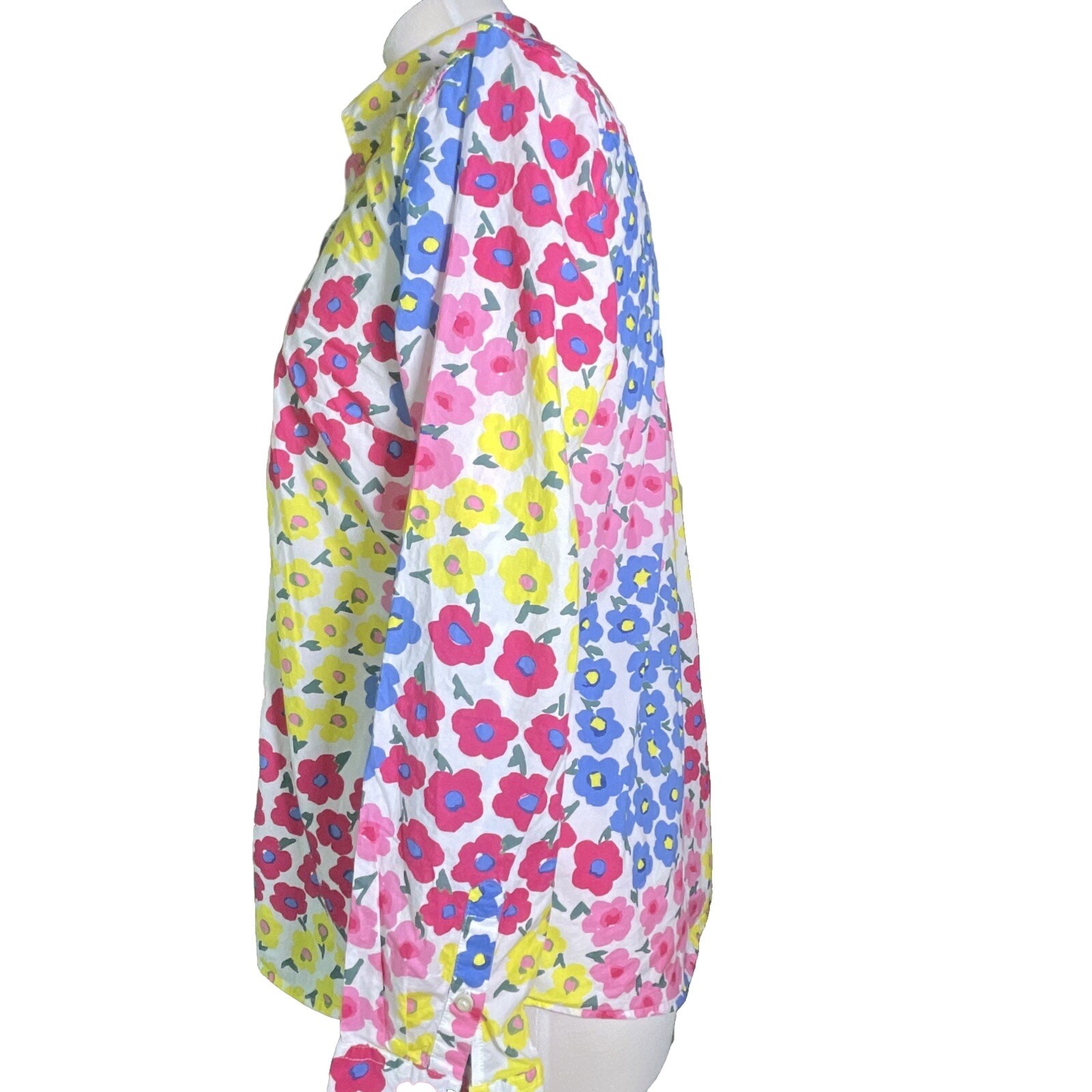 Talbots Floral Button Down Small - image 3