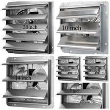 Shutter Exhaust Fan Shop Exhaust Fan 20''/7"/10"/14”/16"18" Wall Mounted Aluminu