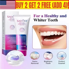 Purple Whitening Toothpaste Fresh Breath Brightening Deep Cleaning Remove Stains