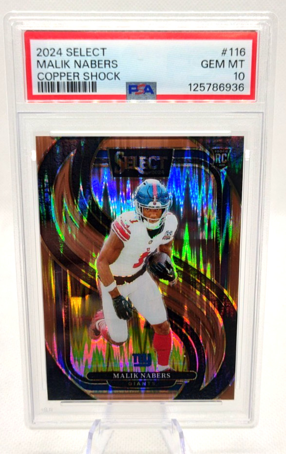 2024 Panini Select - Club Level Malik Nabers #220 Copper Shock Prizm /299 (RC)