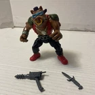 Vintage Teenage Mutant Ninja TMNT Bebop figure Near Complete  With accessorie