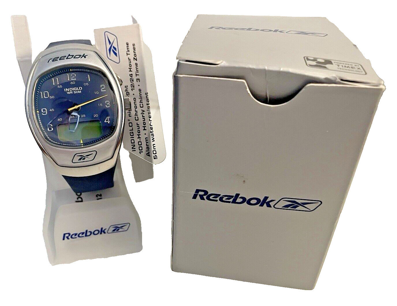 Reebok Analog Digital Indiglo Sport Watch Powered by Timex NEW