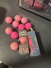 Vintage Spalding Ladies Choice & Flying Lady Pink Golf Balls  2 Box USA 9 Loose