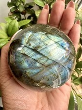 Stunning Flashy Labradorite Crystal Sphere Ball 510g, 70mm