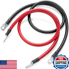 Spartan Power 5ft 2/0 AWG Battery Cable Wire Set 3/8" M10, USA Made