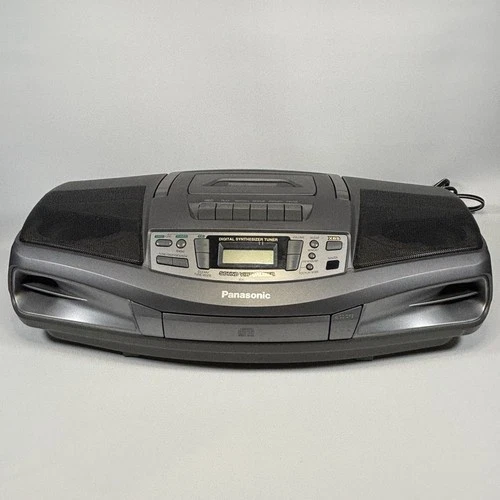 Vintage Panasonic RX-DS19 Portable CD Tape Cassette Player Boombox W/Power Cord
